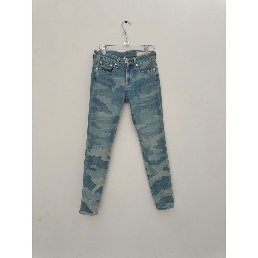 Rag & Bone Cate Mid-Rise Ankle Skinny Camo Print Jeans Size 24